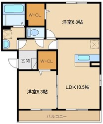 ベルシャイン厚木２の物件間取画像